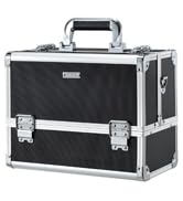 FRENESSA Makeup Train Case Makeup Case 12.6 Inch Large Cosmetic Box Organizer Travel Storage Prof...