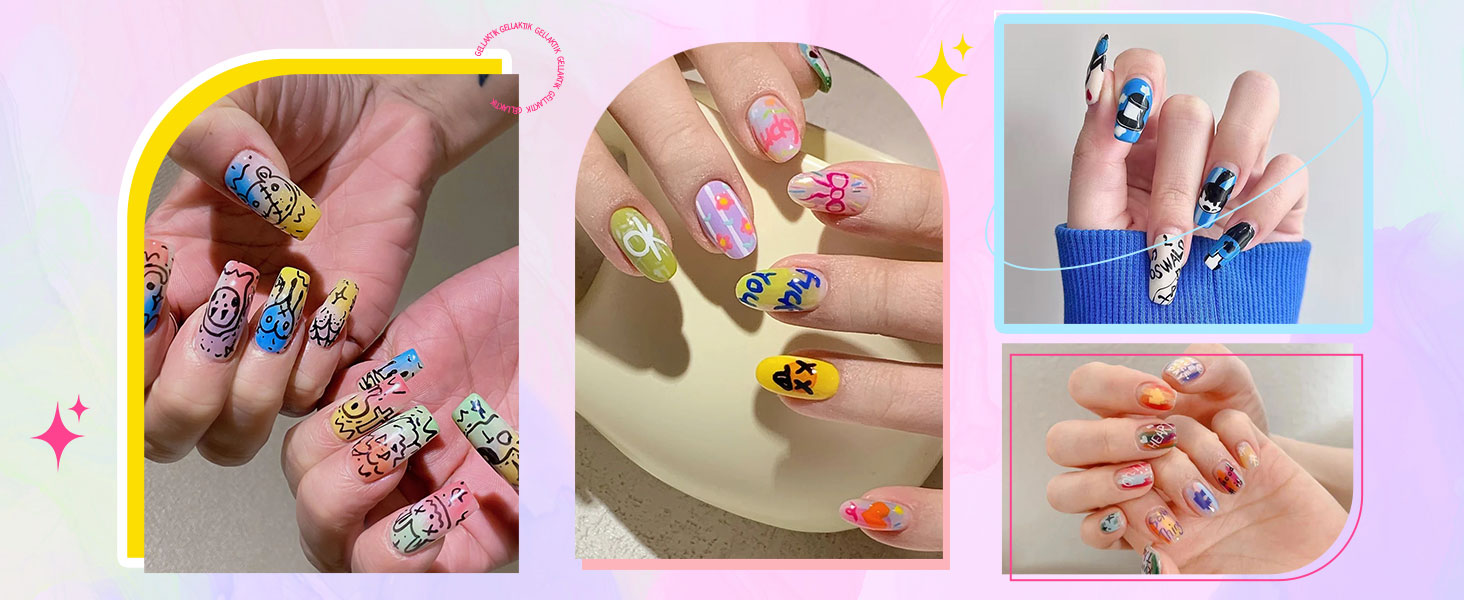 nail art markers for painting nails, Nail Point Dotting Liner Pen, 3D DIY Manicure Tools