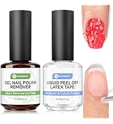 Luckyfairy Gel Nail Polish Remover: 15ml Nail Polish Remover with Liquid Latex for Nails Peel off...