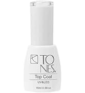 TONES Gel Polish Top Coat - Ultra Durable UV LED Top Coat for Gel Nails - Premium Gel Top Coat fo...