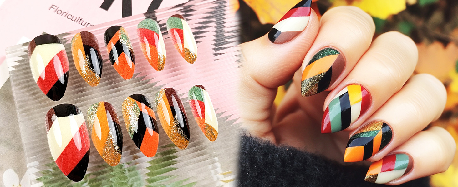 Maple Leaf Press on Nails