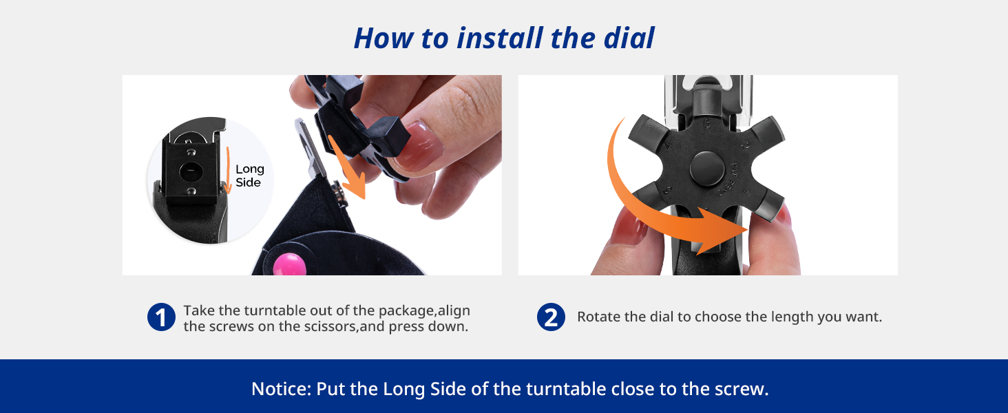 How to install the dial