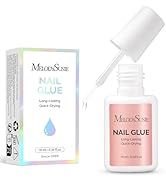 Melodysusie Brush-On Nail Glue for Acrylic Nails Press on Nails Quick-Drying Super Strong Long La...