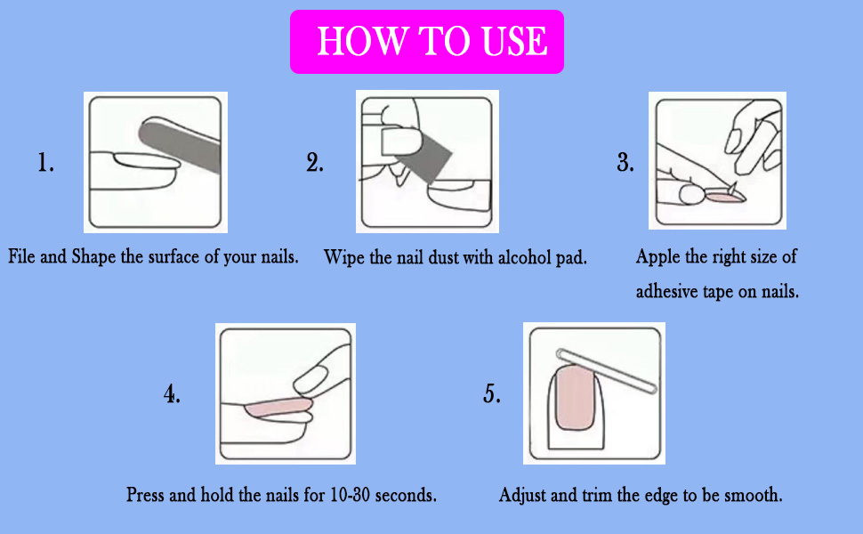 press on nails 6 pack