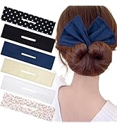 CustomyLife 6pcs Hair Bun Makers Deft Bun Twister Flexible Donut Hair Bun Lazy French Hair Curler...