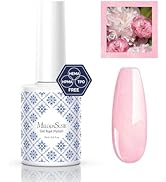 MelodySusie Fleurwee Plant Based Gel Nail Polish, Hema Free Glitter Pink Nail Polish, Soak Off UV...
