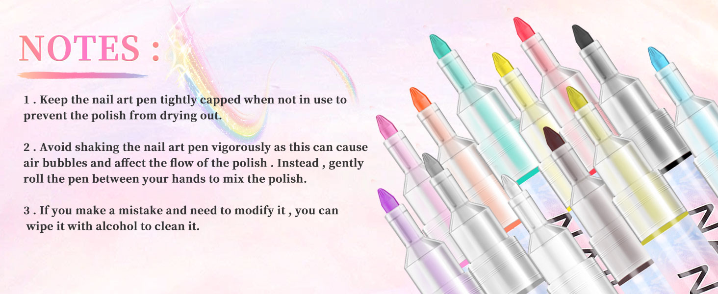 Tips for using nail art pens