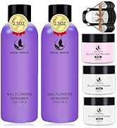 MAGIC ARMOR Acrylic Liquid Monomer and Acrylic Powder Set - 3 Colors Acrylic Powder Clear Pink Wh...