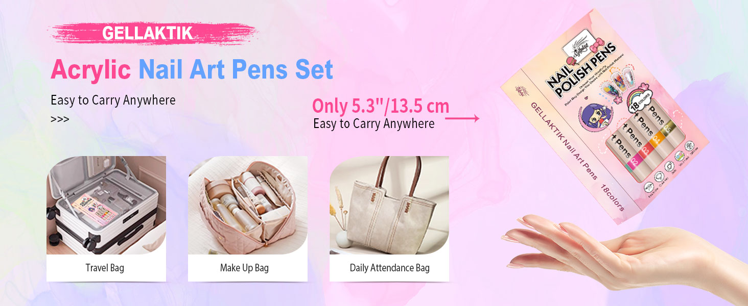 Nail Point Dotting Liner Pen, 3D DIY Manicure Tools, Nail Design Kit