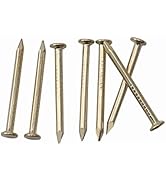 900pcs Gold Hardware Nails, 3/4'' × 17 Ga Brass Plated Finishing Nails, Flat Head Nails, Picture ...