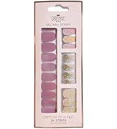 LabTabBa 34pcs Gloss Nail Strips, UV-Free Nail Stickers, Nail Polish Strips Gradient Full Nail Wr...