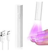 Gellen Mini UV Light, Portable Handheld UV Nail Light, White Cordless Gel Nail UV Light for Gel N...