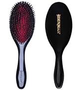 Denman Cushion Hair Brush (Medium) with Soft Nylon Quill Boar Bristles - Porcupine Style for Groo...