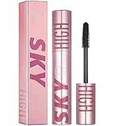 Sky Mascara Waterproof Strong Black Smudge Proof Long Lasting Thicking Curling Mascara, 4D Silk F...