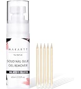 Makartt Nail Glue Remover for Press on Nails, 60ML Gentle Glue Remover for Solid Nail Glue Gel No...
