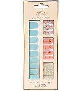 LabTabBa 34pcs Gloss Nail Strips, UV-Free Nail Stickers, Nail Polish Strips Gradient Full Nail Wr...