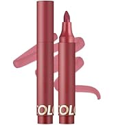 3 Colors Lip Tint Marker, Liquid lipstick with Nude Matte Shades, 2-in-1 Lip Liner and Stick, 24 ...