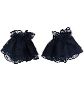 SONGJIE 1 Pair Lolita Lace Gloves Black Hand Sleeve Sexy Lace Elastic Bracelet Women Ruffled Flor...