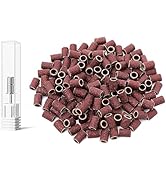 COSLUS Nail Drill Bits Sanding Bands: 101 Pcs Drill Bits for Nails 180 Fine Grit Set Nail File Sa...
