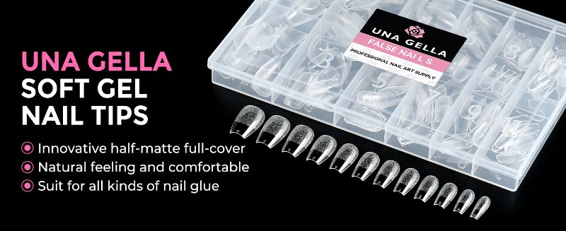 una gella short coffin soft gel nail tips