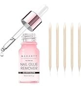 Makartt Nail Glue Remover for Press on Nails: Quick Debonder with 5 wooden sticks, Easy with a Dr...