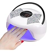 288W UV LED Nail Lamp, UV Light for Nails Gel Polish with 45 Lamp Beads 4 Timer Setting & LCD Tou...