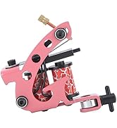 Coil Tattoo Machine, 10 Wraps Copper Tattoo Coil Machine, Stable Tattoo Machines, Pink Maquinas D...