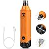 Casfuy 6-Speed Dog Nail Grinder - Newest Enhanced Pet Nail Grinder Super Quiet Rechargeable Electric Dog Nail Trimmer Painless Paws Grooming & Smoothing Tool for Large Medium Small Dogs (Orange)