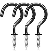 JEGONFRI 30 Pack Ceiling Hooks, 2 Inch Vinyl Coated Screw-in Hooks Hanging Plants & Flower Basket...
