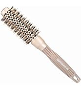 BANGMENG Round Brush with Boar Bristles, 1 inch Barrel, Nano Thermal Ceramic Ionic Tech for Strai...
