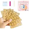Ultra-Slim Nail Adhesive Tabs - Jelly Double-Sided Waterproof Gel Sticker Pads with Tool Set | High Adhesion, Tear-Resistant Kraft Paper, 24 Sizes for Press-On Nails & Fake Nail Tips (10)