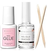 Makartt Nail Glue with Glue Remover Kit, Super Strong Nail Glue 7ML for Acrylic Nails Press On Na...