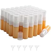 Kesell 40Pcs 10ml Orange Glass Spray Bottles - Mini Refillable Perfume Atomizer Spray Bottles Mis...