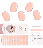 ASTONFOG Semi Cured Gel Nail Strips, Flesh Nail Stickers Works with Any Nail Lamps, Salon-Quality...