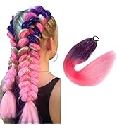 24inch Braiding Hair Ponytail Extensions With Tinsel Ombre DIY Jumbo Braids Hair Extensions for B...