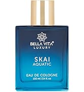 Bella Vita Luxury Skai Aquatic Eau De Cologne Unisex Perfume with Bergamot, Pink Pepper, Long Las...