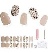 LabTabBa Semi Cured Gel Nail Strips - 20pcs Glaze Gel Nail Stickers, Salon Quality DIY Nail Wraps...