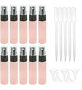 Kesell 10 Pieces Glass Spray Bottle, 10 ml (1/3 oz) Fine Mist Sprayer Bottles, Portable Refillabl...