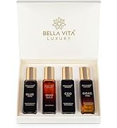 Bella Vita Organic Man Luxury Perfume Gift Set 4x20 ML for Men with Dominus, Oud, CEO, Impact Per...