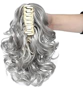 SDZNYQT Curly Claw Ponytail extensions 10 inch Claw Clip in Short Ponytail Hair Pieces Wavy Claw ...
