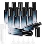 Kesell 11 Pack 10ml Spray Bottles Glass Refillable Perfume Atomizer for Travel Square Empty Bottl...