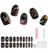 LabTabBa Semi Cured Gel Nail Strips - 20pcs Glaze Gel Nail Stickers, Salon Quality DIY Nail Wraps...
