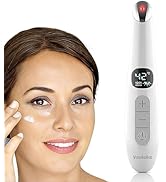 Eye Lift Wand, 3 in 1 Vibrating Red Light 98°F to 113°F LCD Display Eye Massager for Dry Eyes, Da...