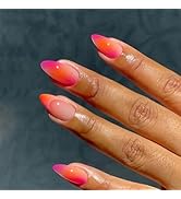 30 Pcs Nude Pink Press on Nails Short Almond - SHANRUN Fall Fake Nails Press ons Nail Art Tips Gl...