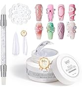 GAOY 60g Solid Builder Gel for Nails, Non-Sticky Hand 3D Sculpting Hard Gel for Art Carving Model...
