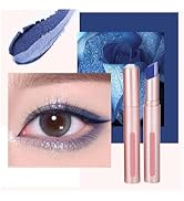 Xiahium 12 Colors Eyeshadow Stick, Two-Tone Shimmer Gradient Eyeshadow Stick - Glitter Shimmer Ey...