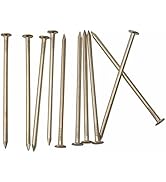 60pcs Gold Hardware Nails, 3 Inches Brass Plated Nails, Wall Nails for Hanging, Wood Nails, Roofi...