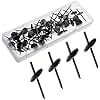 50 Pieces One Step Hangers Picture Hangers for Drywall Picture Hanging Nails Iron Alloy Photo Frame Hanger Kit for Wood Hardware Mounting (20Ib)