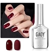 GAOY Red Gel Nail Polish, 16ml Soak Off Gel Polish, UV Light Cure for Nail Art DIY Manicure at Ho...
