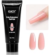 GAOY Poly Gel, 60g Nail Extension Gel, Light Pink Builder Gel Nail Enhancement Gel for Beginner &...